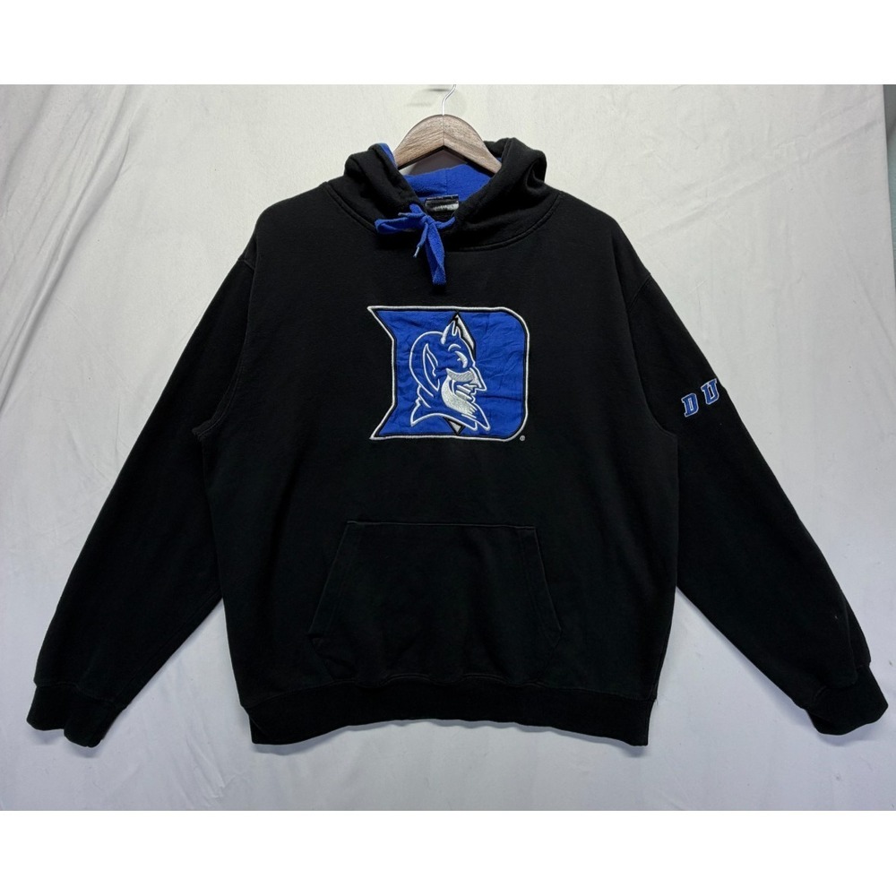 VTG Duke Blue Devils Hoodie Mens Large Black Stadium Athletics Basketball‎ NCAA.
